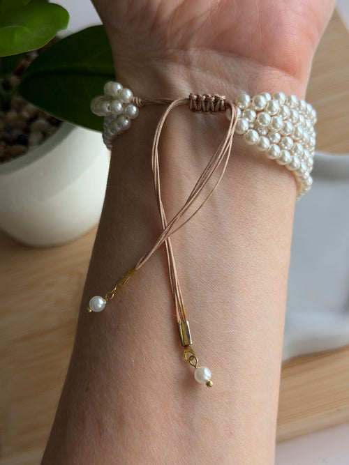 Classic Multi-Strand Pearl Bracelet