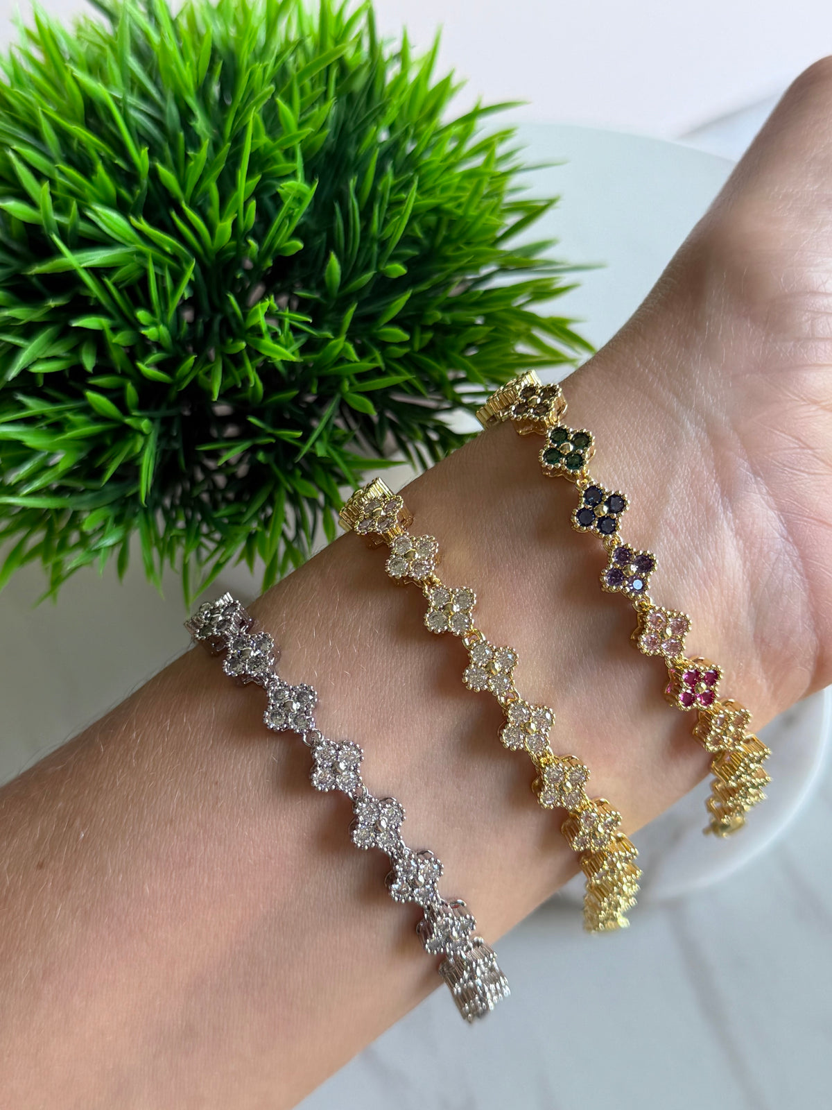 Floral Pavé Bracelet