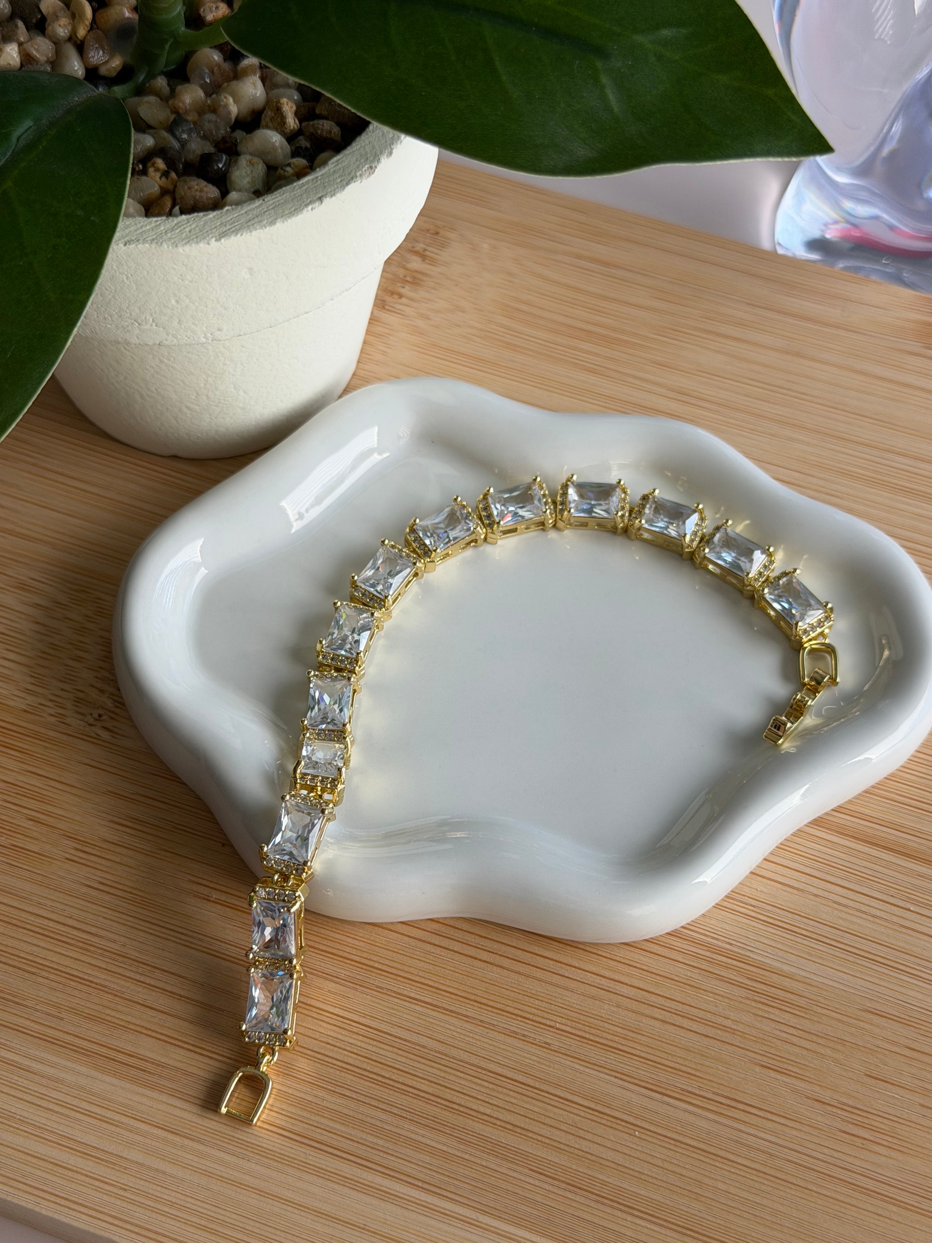 Classic Gold Princess Tennis Bracelet