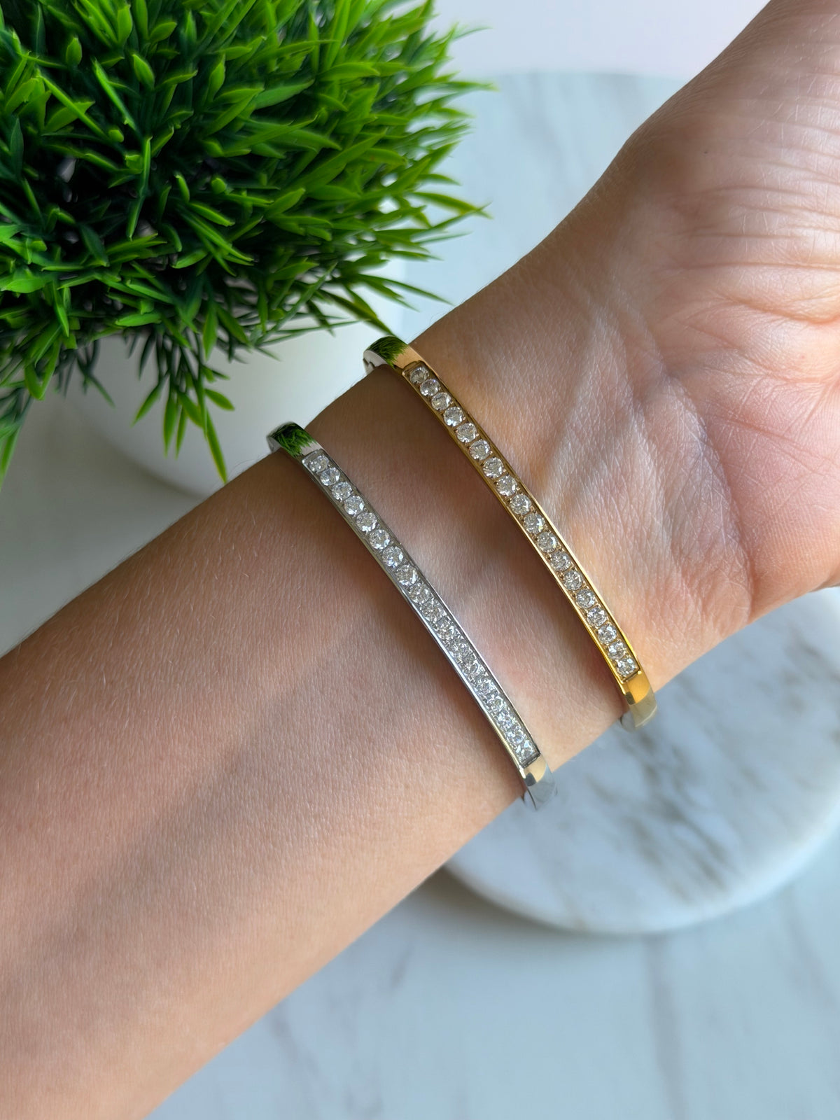 Crystal Line Bangle