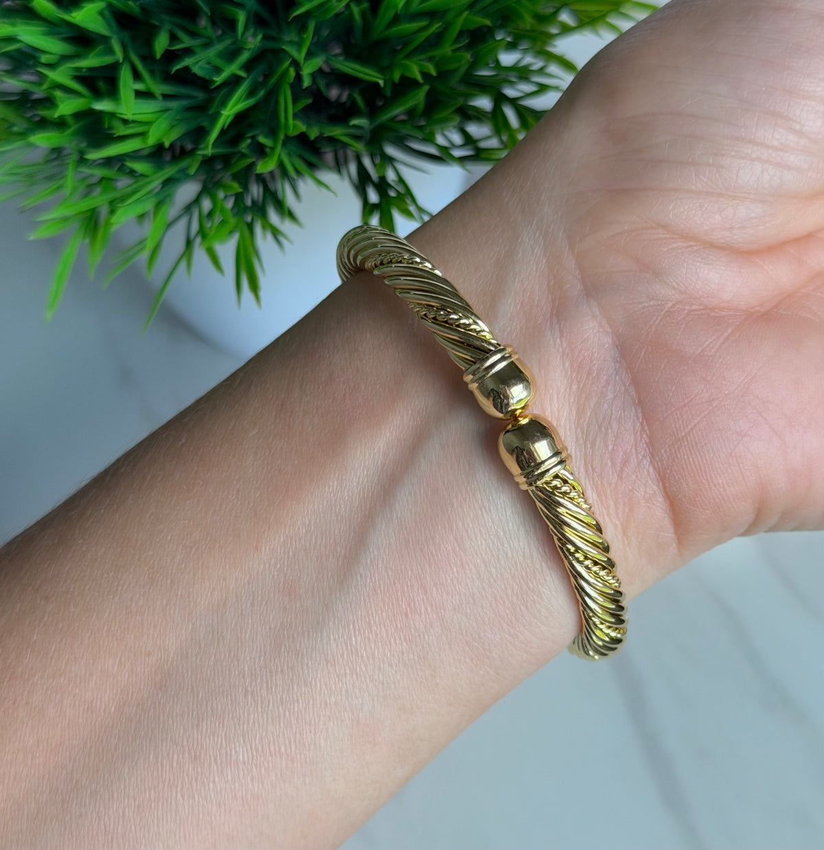 Cable Twist Cuff Bracelet