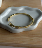 Twist Crystal Gold Bangle