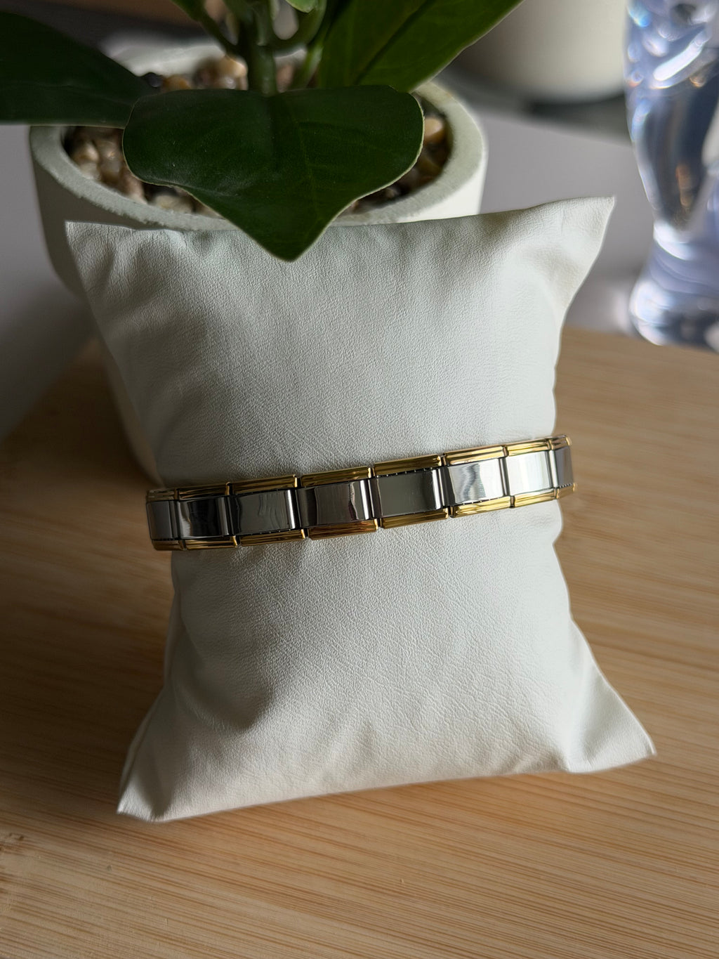 Elastic Duo-Tone Stainless Bracelet
