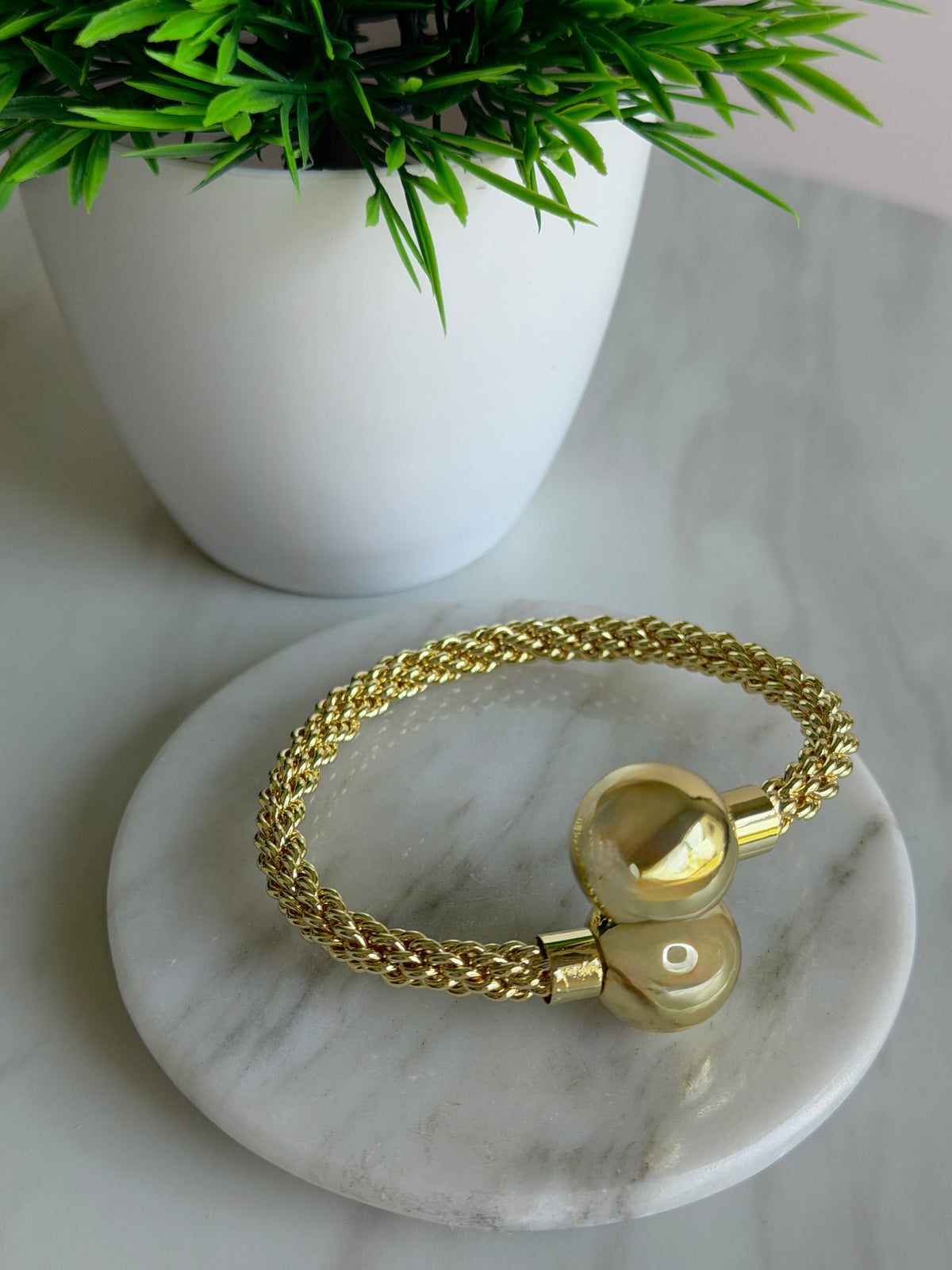 Gold Sphere Cuff