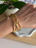 Twisted Minimalist Gold Cuff
