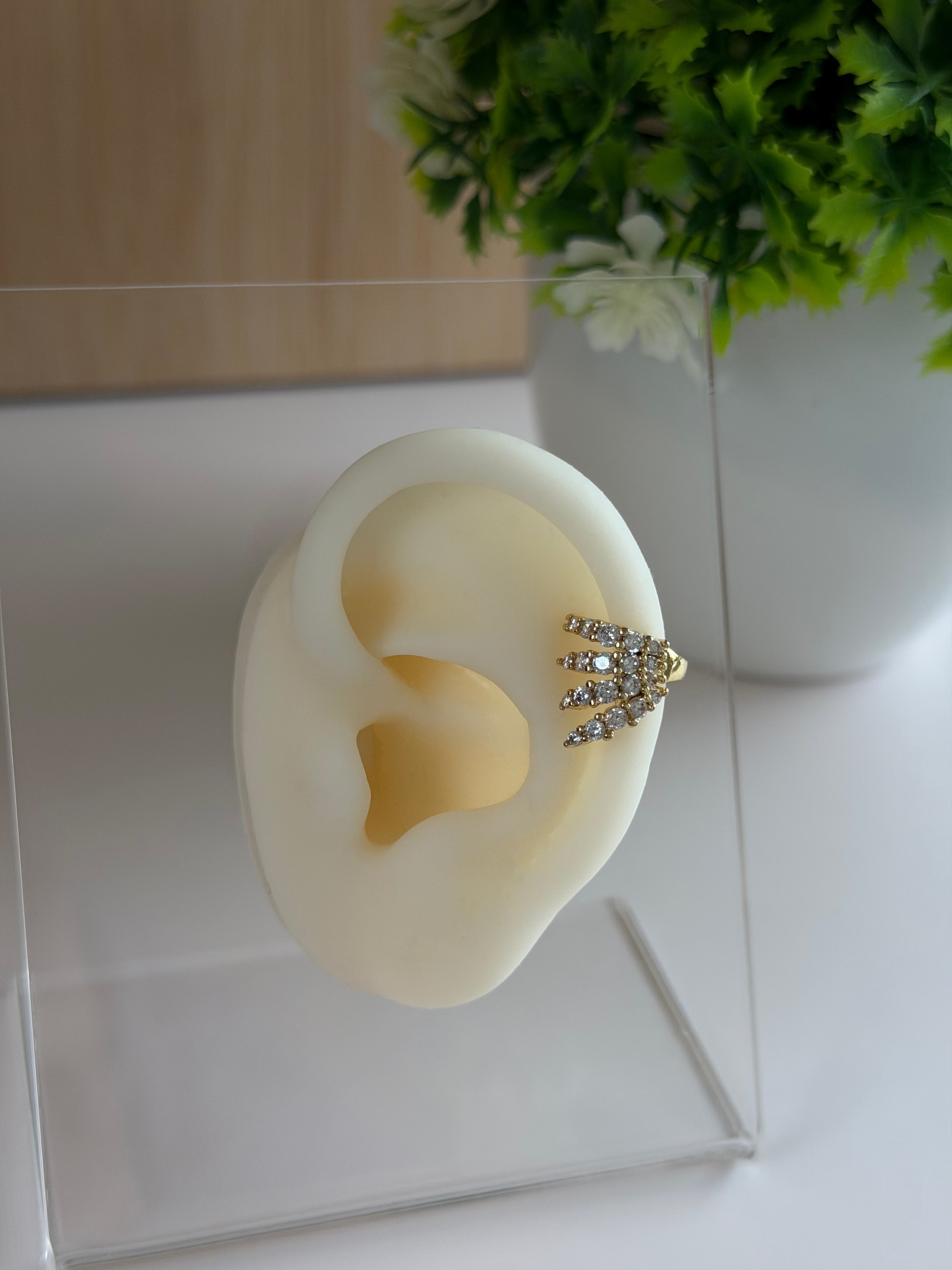 Crystal Fan Ear Cuff