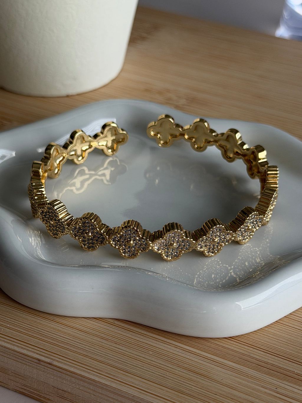 Clover Luxe Pavé Bangle