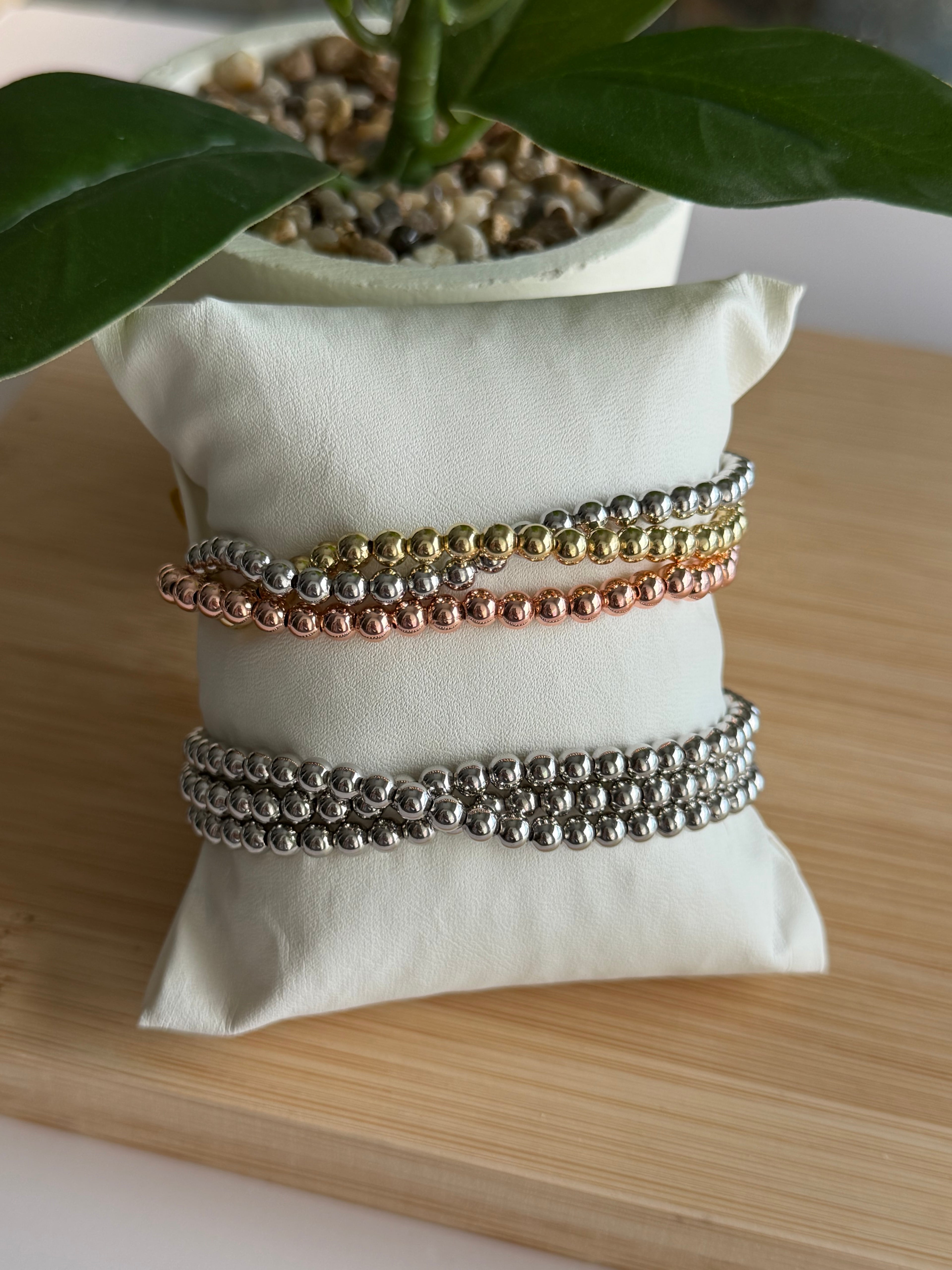 Triple Bead Slider Bracelet
