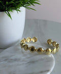 Sculpted Disc Cuff Bracelet