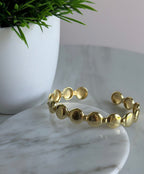 Sculpted Disc Cuff Bracelet