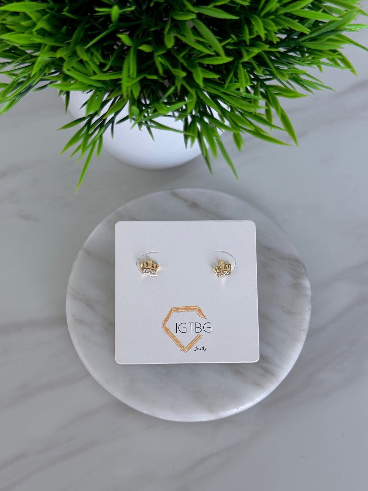 Mini Crown Studs