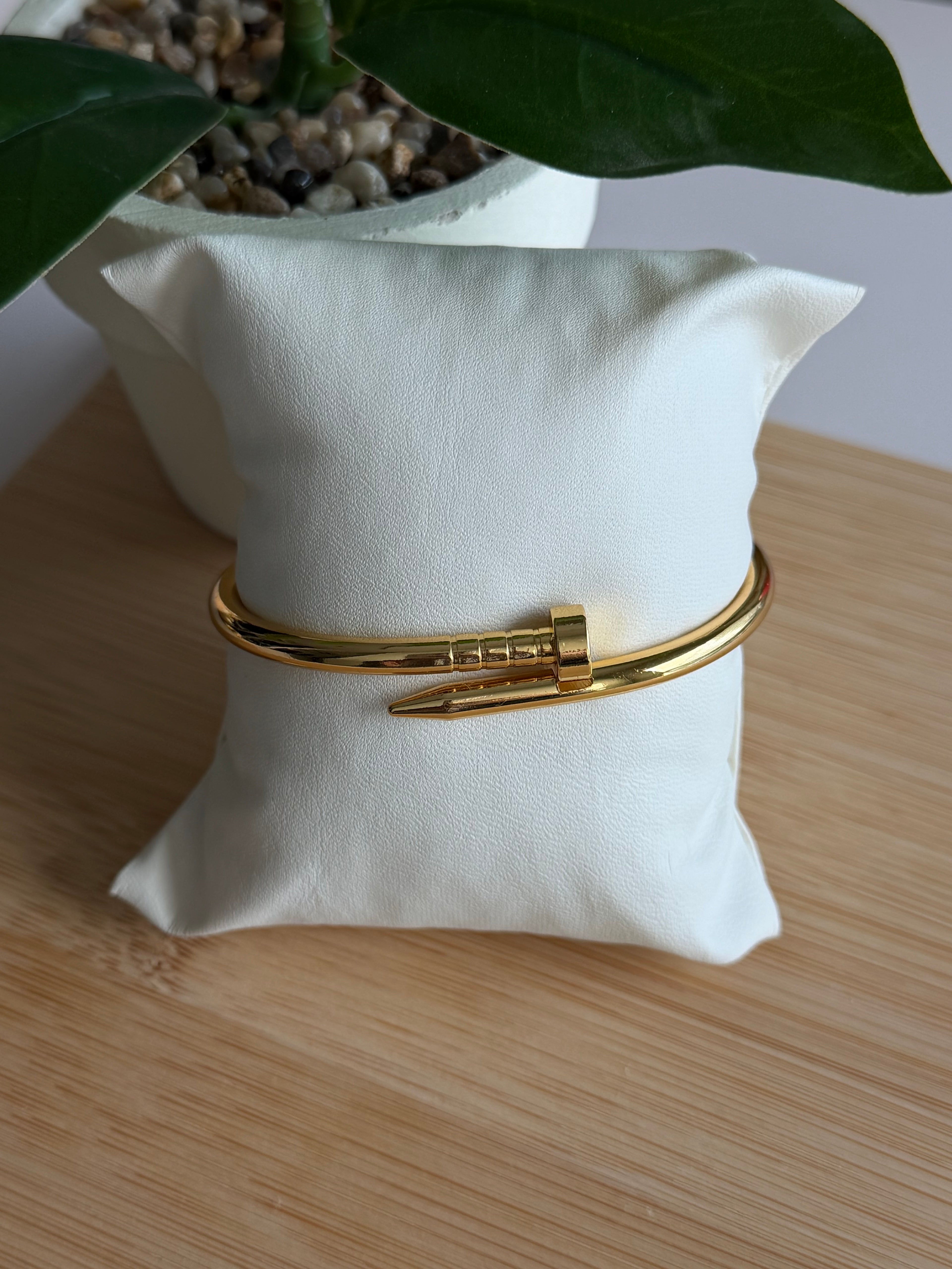 Gold Nail Cuff Bracelet