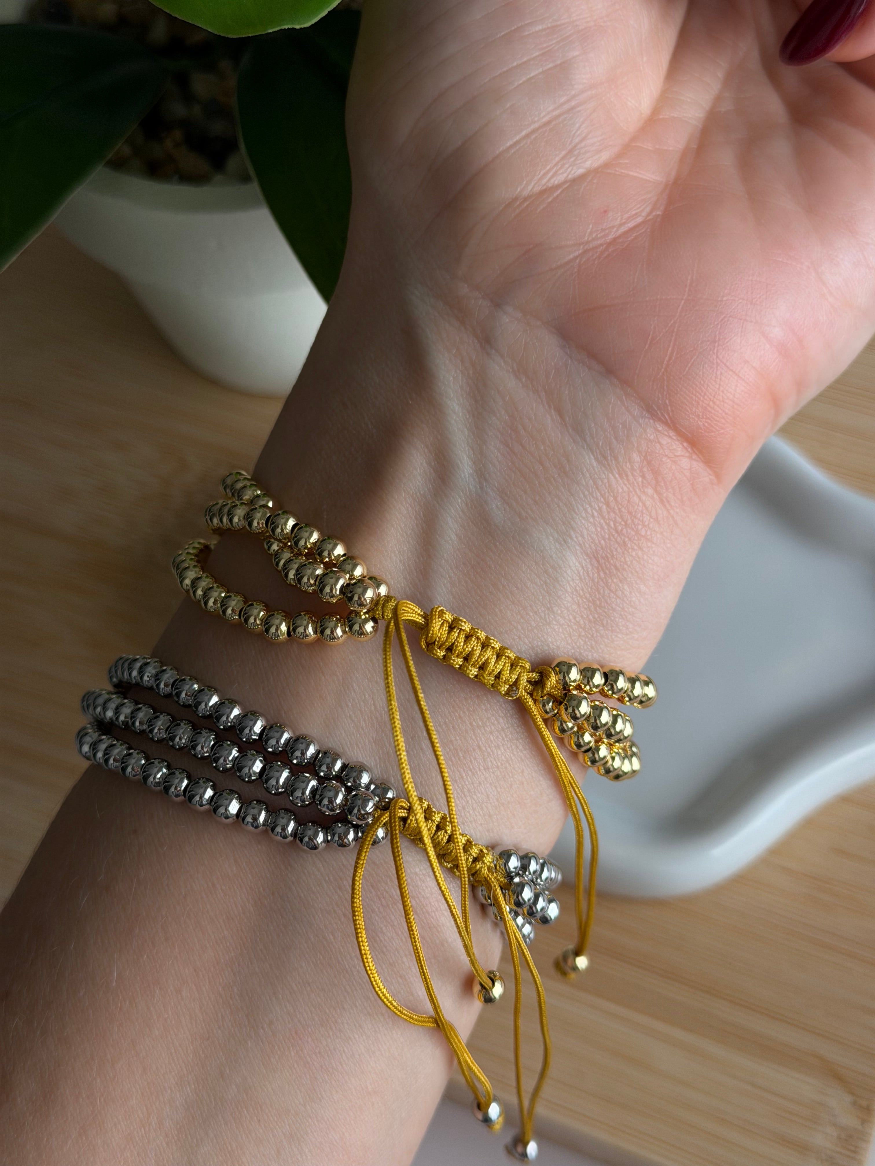 Heart Beaded Adjustable Bracelet