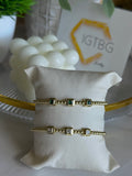 Beaded Gem Cuff Bracelet