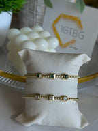 Beaded Gem Cuff Bracelet
