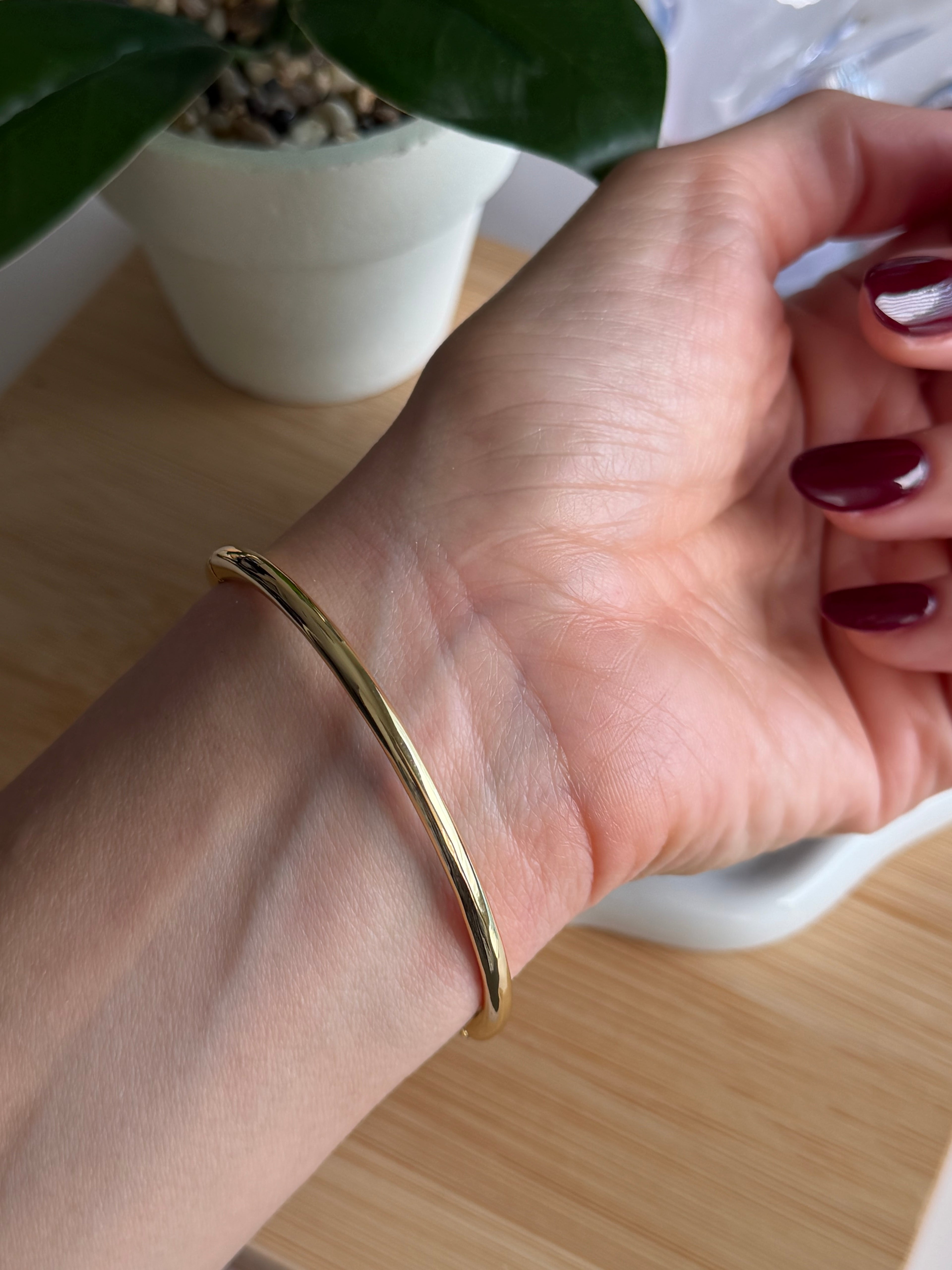 Gold Pavé Nail Cuff Bracelet