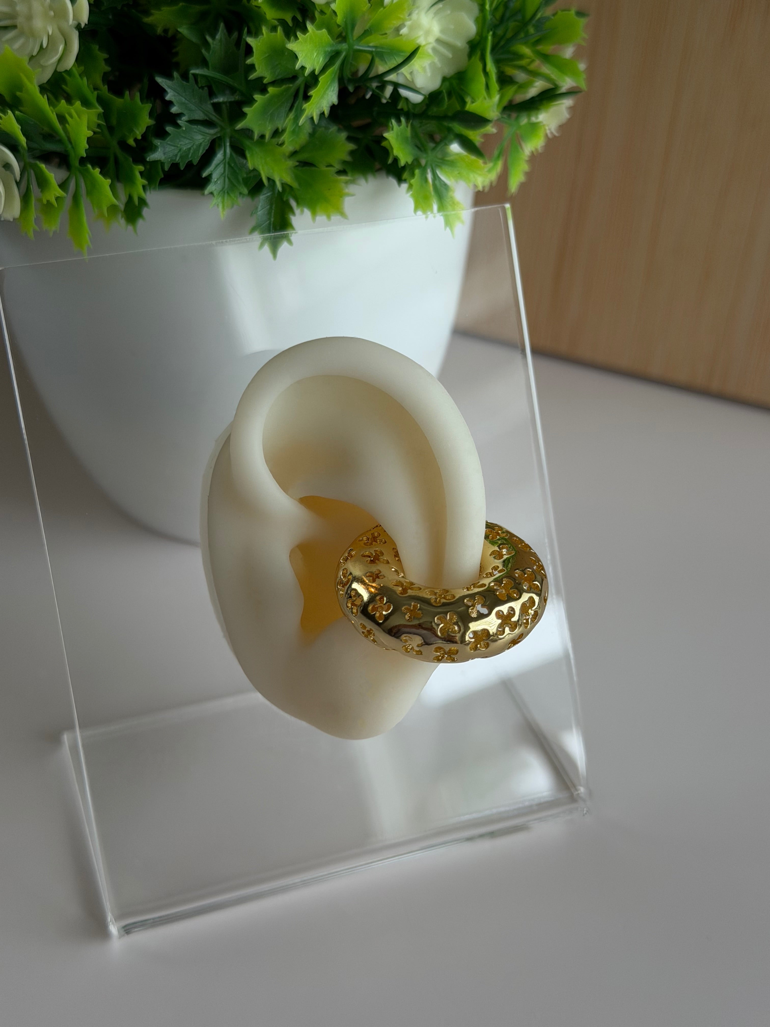Floral Dome Ear Cuff