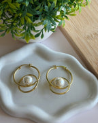 Orbit Pearl Hoops