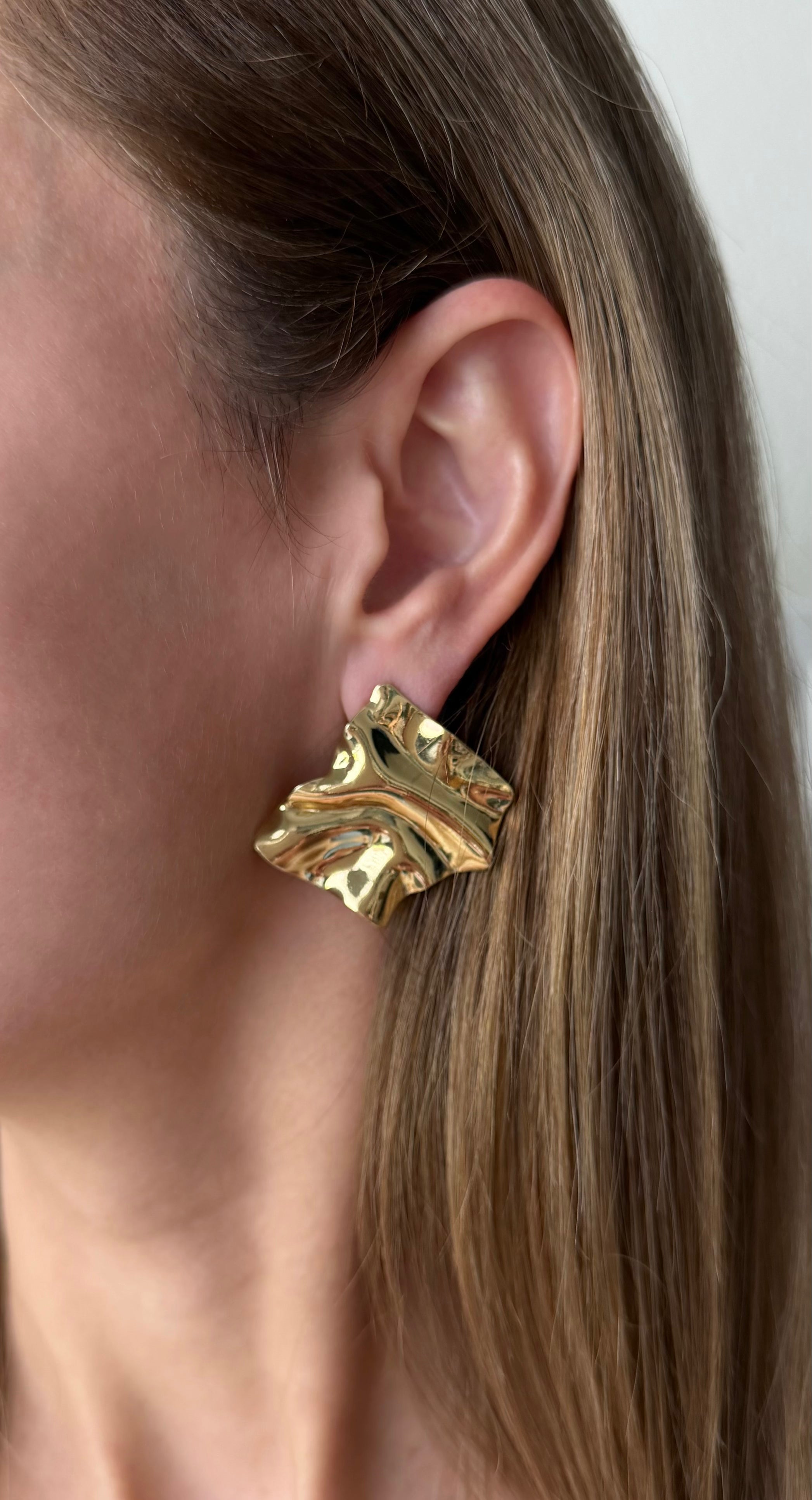 Wavy Sculptural Studs