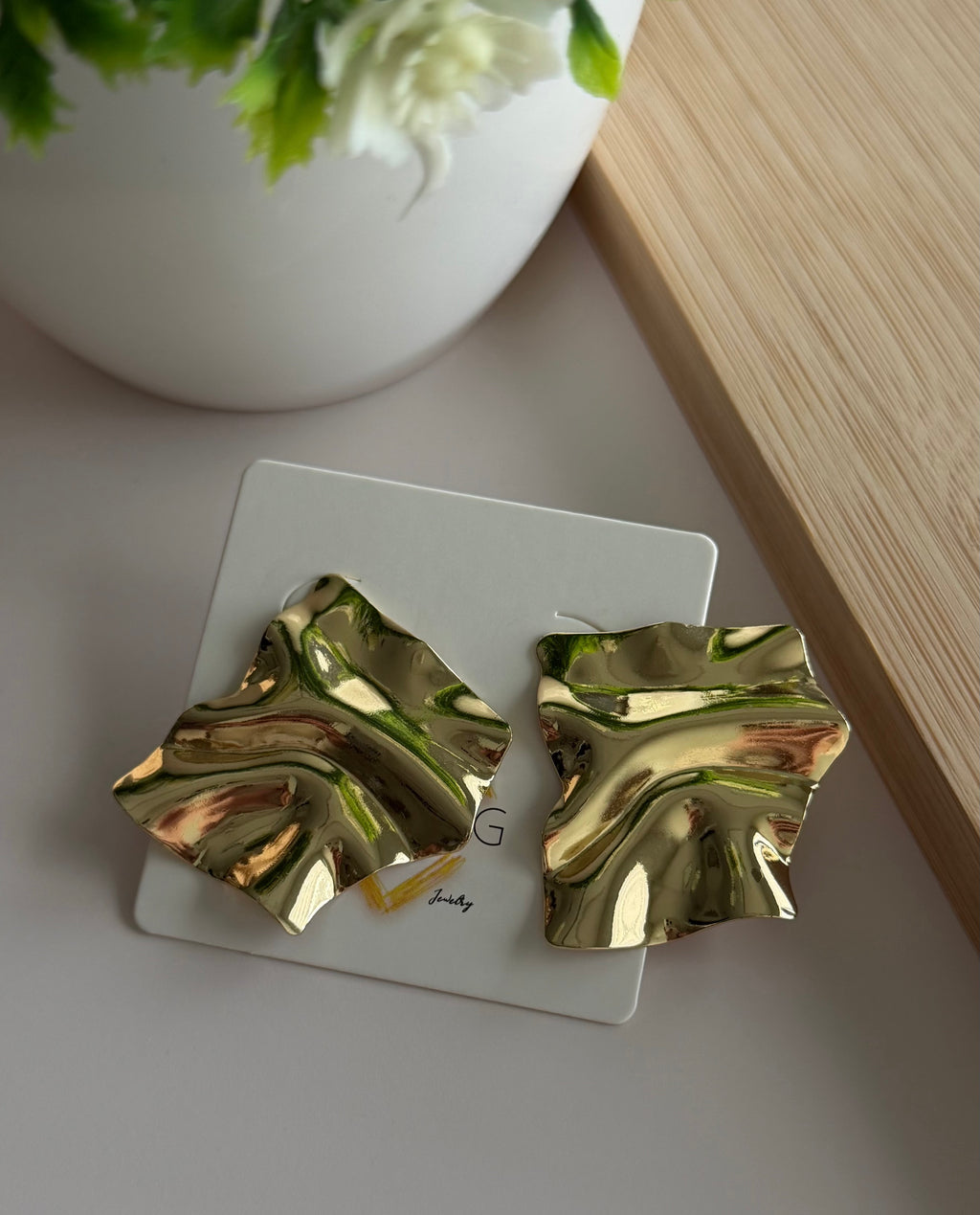 Wavy Sculptural Studs