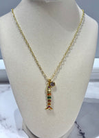 Colorful Fish Charm Necklace