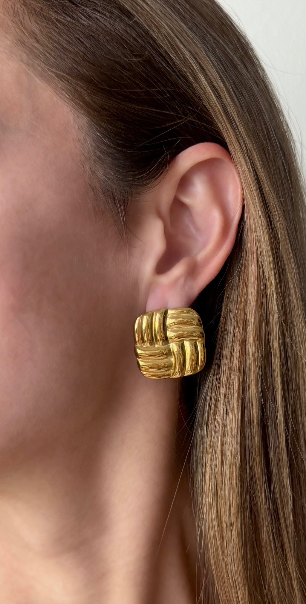 Braided Square Studs