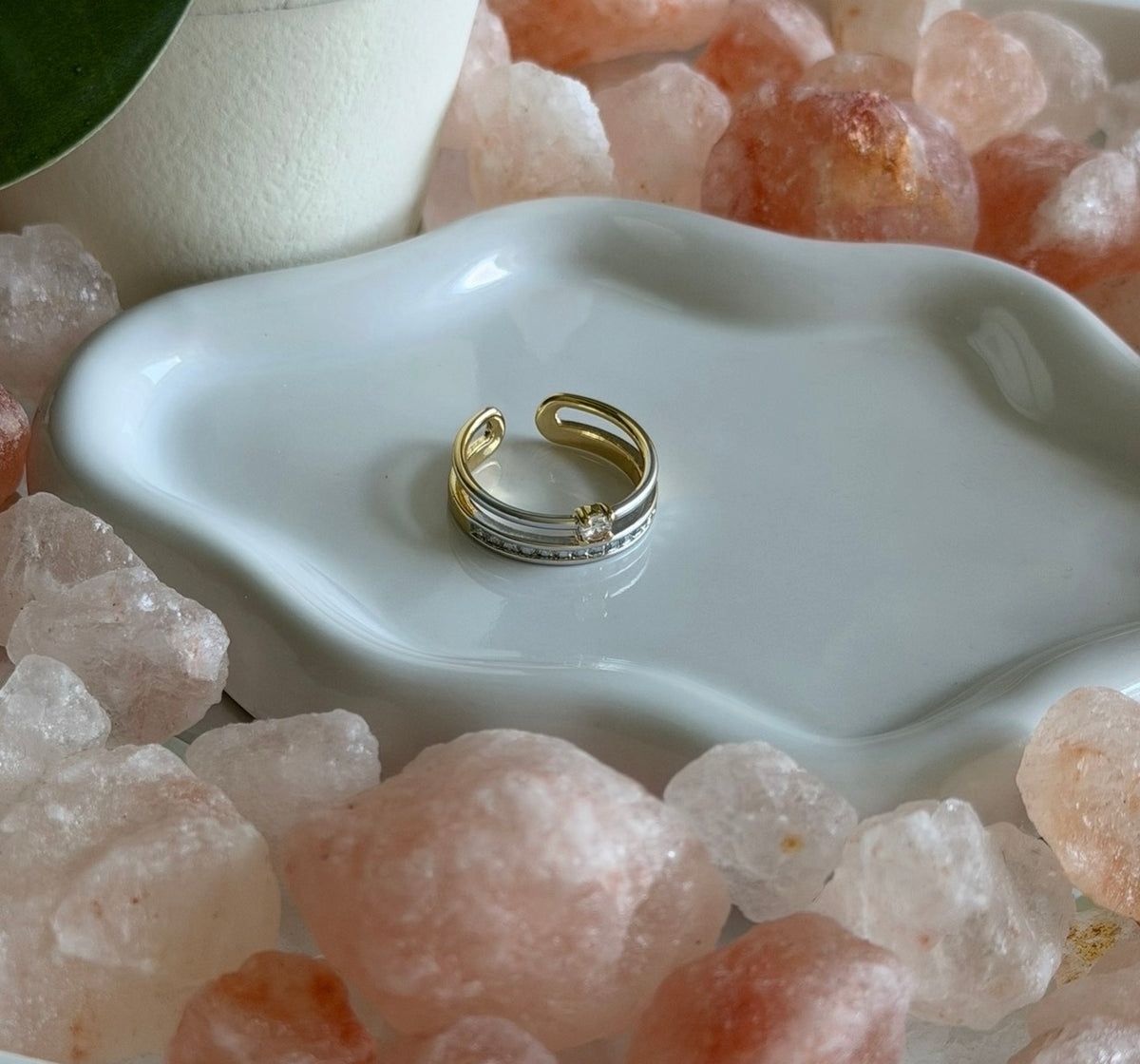 Two-Tone Sparkle Ring