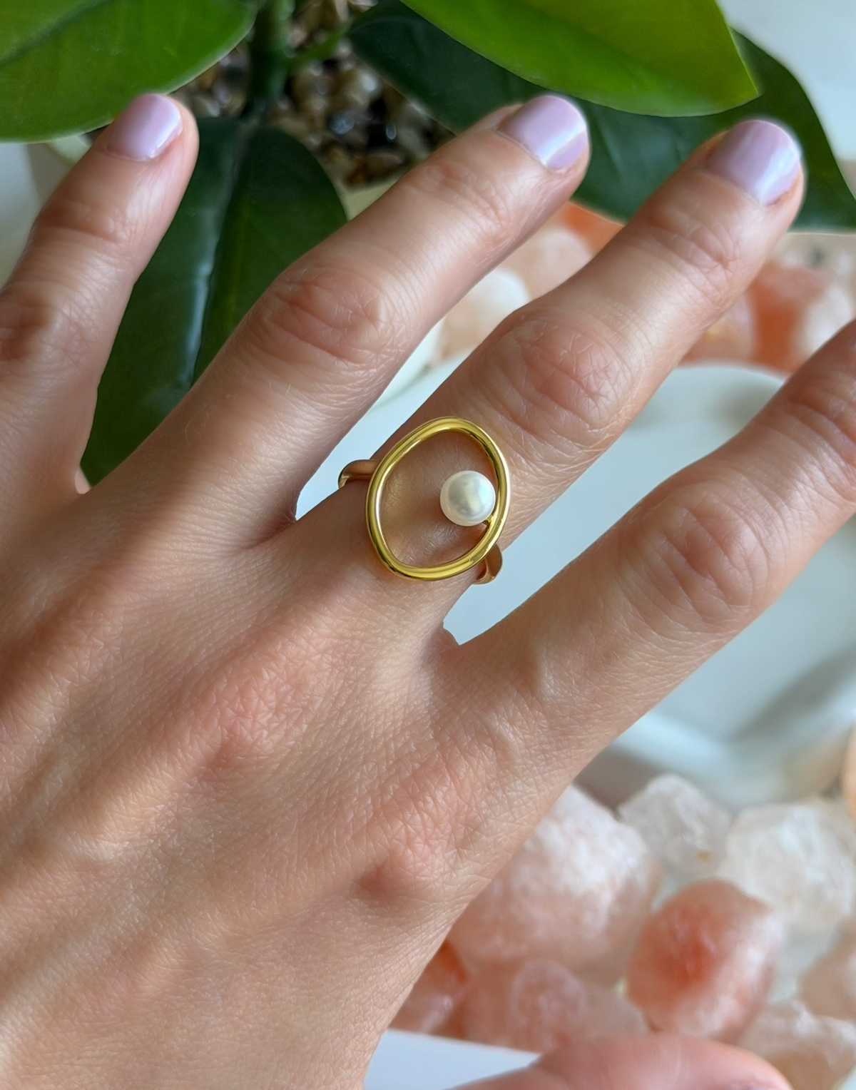 Pearl Orbit Ring