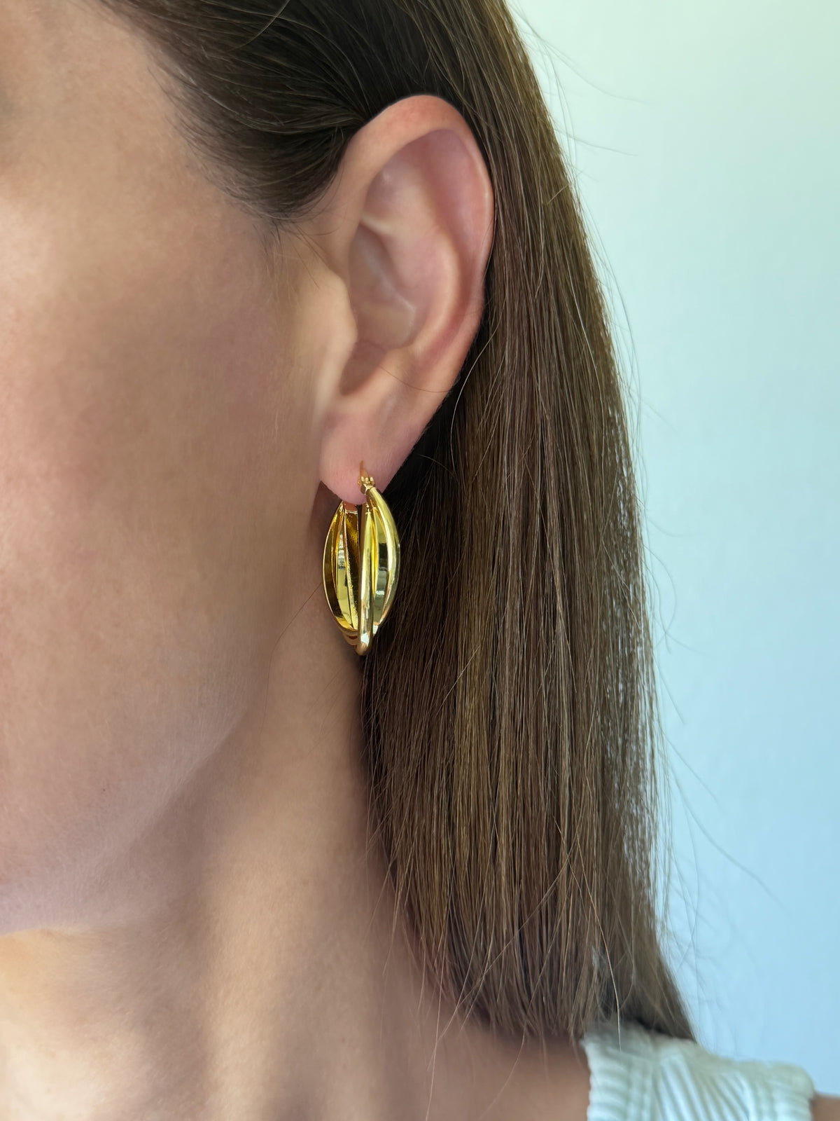 Twist Gold Hoops