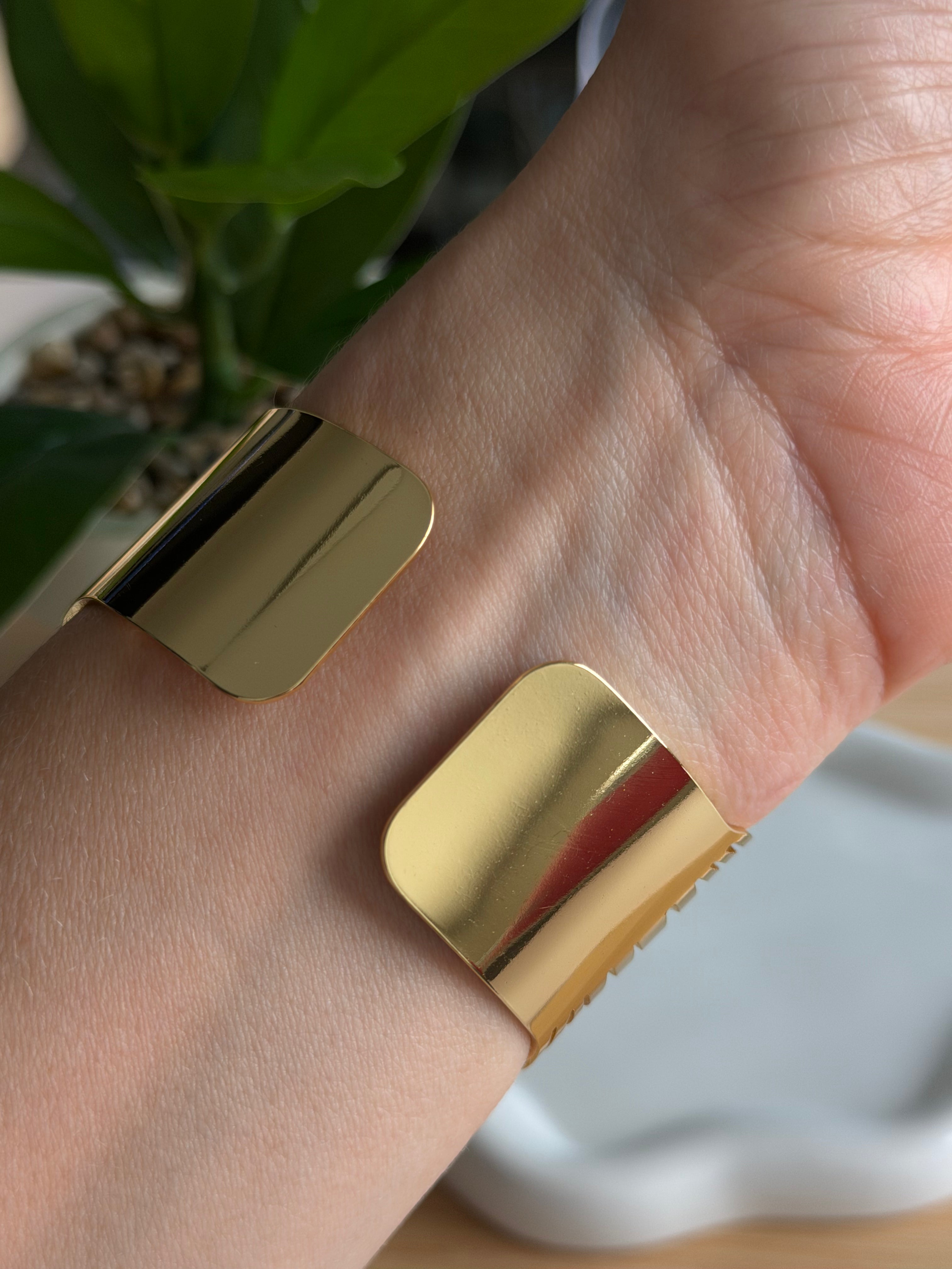 Gold Multi-Bar Cuff Bracelet
